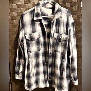 Lucky Brand Monochrome Plaid Button-Up